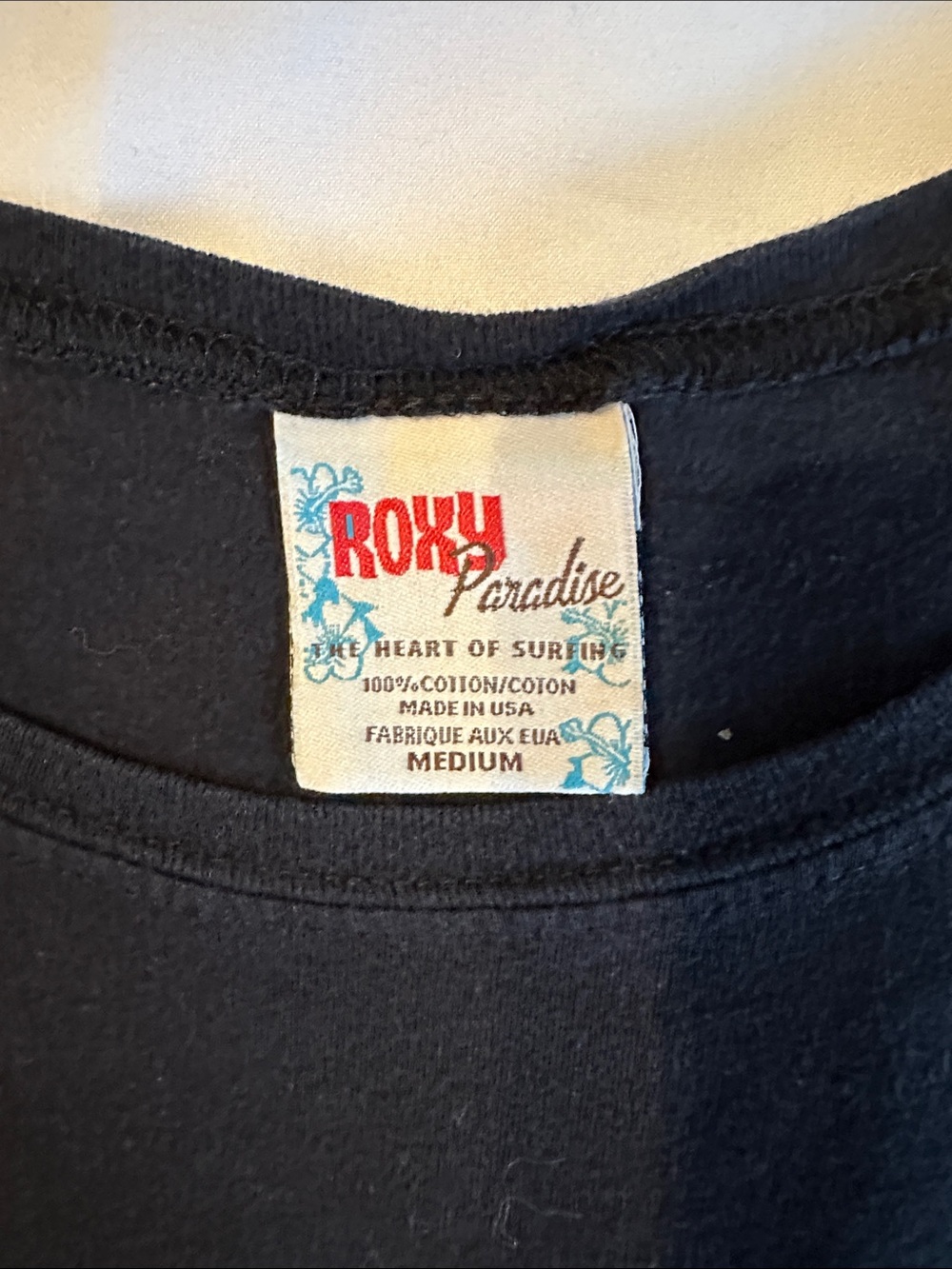 Vintage Roxy Girls Black Tee with Camo Heart Logo Y2K - Picture 2 of 7